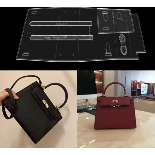 1Set Leather craft High Quality Acrylic Template Handcrafting Set DIY Craft For Leather Handbag shoulder bag Pattern