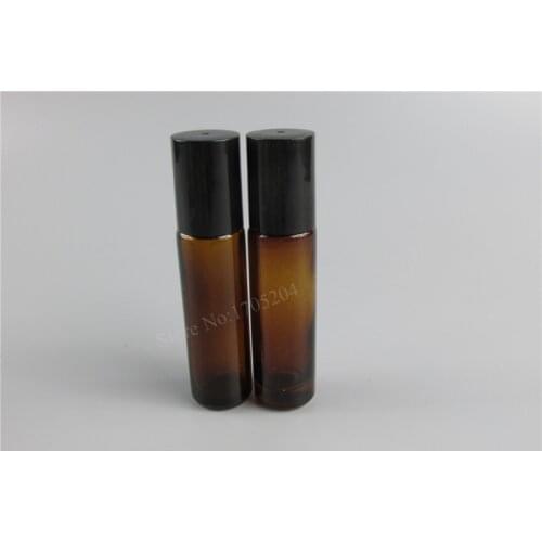 12X10ml Empty Amber essential oil glass bottle roll on bottles perfume roller vials