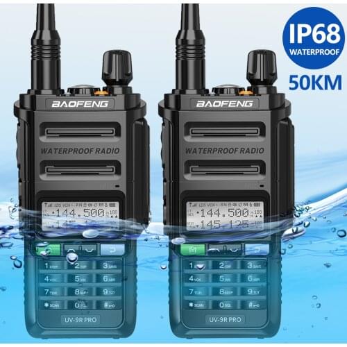 2PCS Baofeng UV-9R PRO IP68 Waterproof Dual Band 136-174/400-520MHz Ham Radio Upgraded Of UV9R Walkie Talkie 50KM Range UV-XR