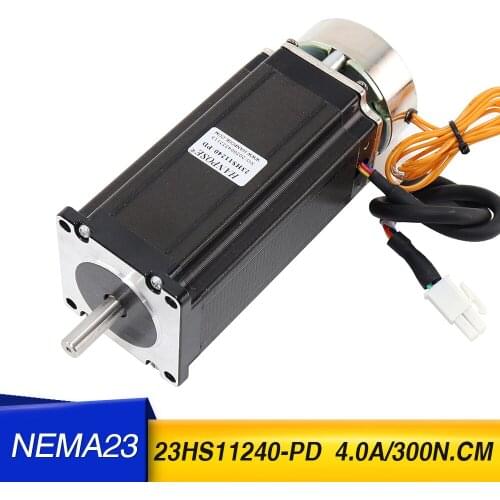 3PCS 23HS11240-PD large torque 4.0A 300N.CM 57 step motor with holding brake power off brake for CNC worm wheel edging machine