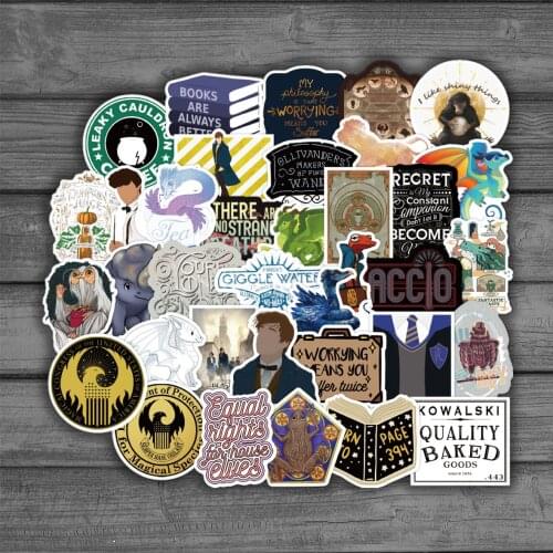 50Pcs/set Cartoon Fantastic Beasts and Where to Find Them TV Series Sticker Luggage For Laptop Suitcase Fashion Decals