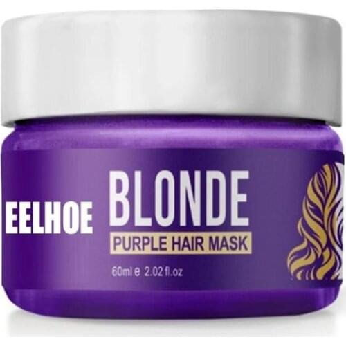 60ml Natural Purple Shampoo Remove Yellow Anti Brassy Color Protecting For Silver Blonde Bleached Gray Hair Color Dyed Treatment