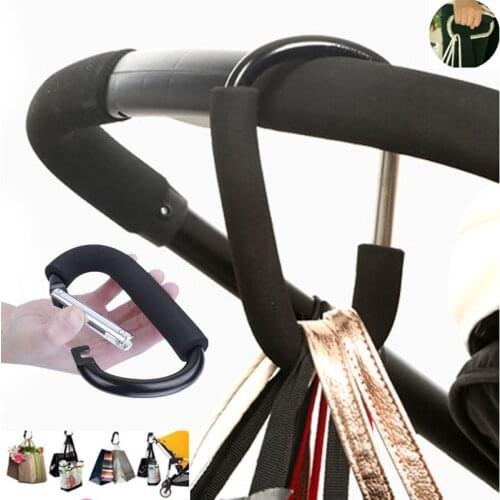 7 Colors Baby Stroller Accessories Hook Stroller Organizer Shopping Hooks Pram Hanger For Baby Car Buggy Accessoire Poussette
