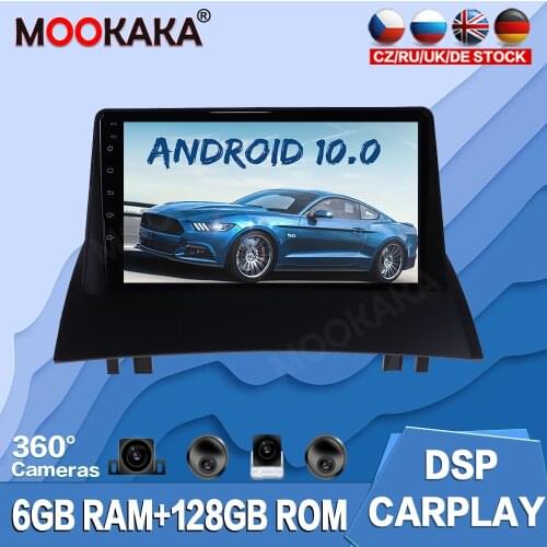 For Renault Megane 2 2002-2009 Android 10.0 128G Car Multimedia Player Radio GPS Navigation Auto Stereo Recorder Head Unit Audio