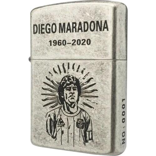 Zorro Gasoline Lighter Old Silver Fine Carving Basketball Star Pattern Collection Kerosene LIghter Men Business Gift