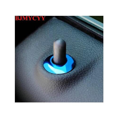 BJMYCYY 4PCS Stainless steel Lifting column door Lock bolt Decorative plaster cover For Chevrolet Malibu