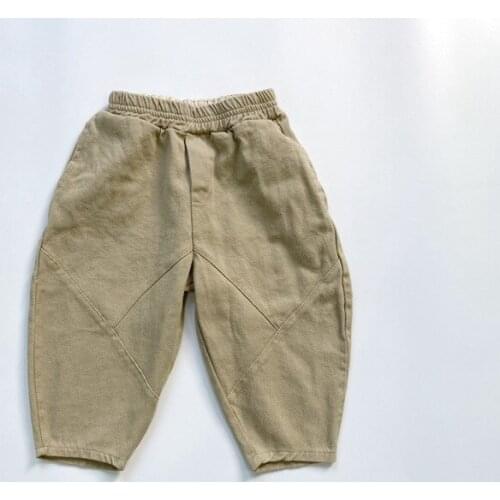 2-8 Y Baby Boys Pants 2021 Spring Autumn New Childrens Korean Splicing Trousers Casual Loose Cotton Pants For Boys Kids Clothes