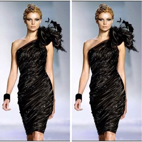 Crockoonboo Womens One Shoulder Cocktail Dresses