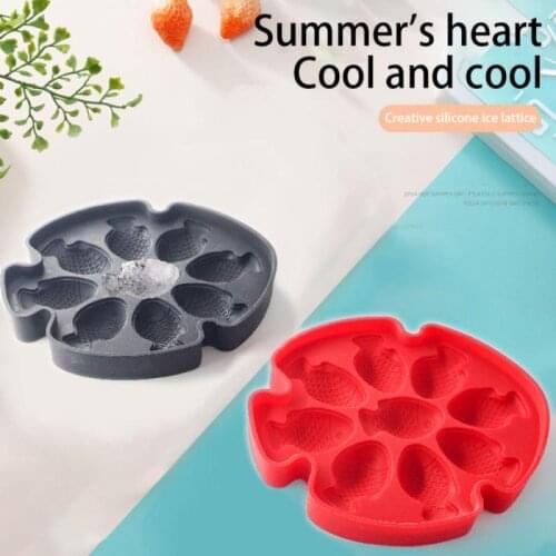 Food Grade Silicone Mold Fish Shape Candy Mold Ice Tray Ice Cream Mold With Lids Strong Flexibility DIY Homemade Mould