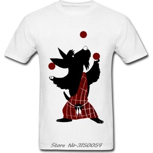 New Juggling Scottie Dog Show T-Shirt Men Fashion Brand O Neck Plain T Shirt Shaman Cosplay Tshirt Hip Hop Tees Harajuku