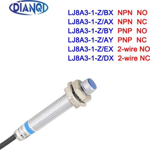 DIANQI Inductive Proximity Sensor,LJ8A3-1-Z/AY DC6-36V 3Wire NC PNP DC 200mA Proximity Switch sensor switch