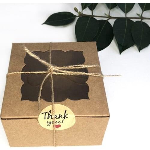 New Gift Box Soap Window Boxes Paper Candy Packaging Bags Cookie Box for Birthday Party Decoration Favors Wedding & Engagement