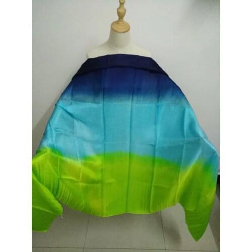 New Arrival Hot Sell Belly Dancing Silk Veils Light 5mm Real Silk Hand Thrown Scarf For Girl Women 200cm 250cm