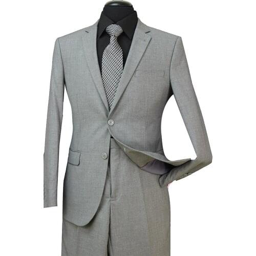 New Design STOCK IN USA Men Wedding Suits Fit Two Pieces with Pants Tuxedos Fashion Groom Business Career Suits