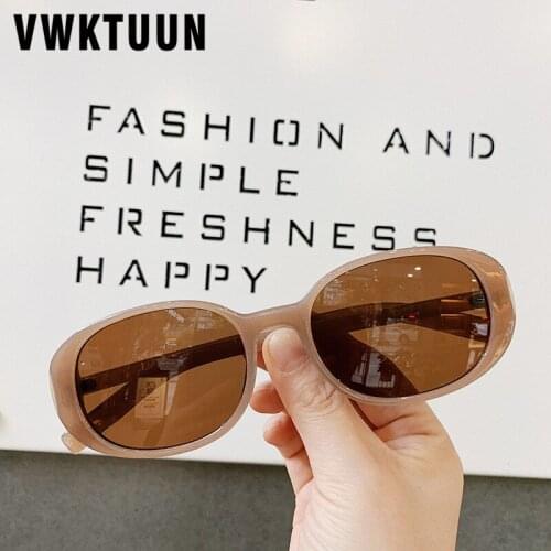 VWKTUUN Oval Vintage Sunglasses Women Colorful Points Candy Color Frame Sun glasses For Women Outdoor Oval Shades UV400 Eyewear