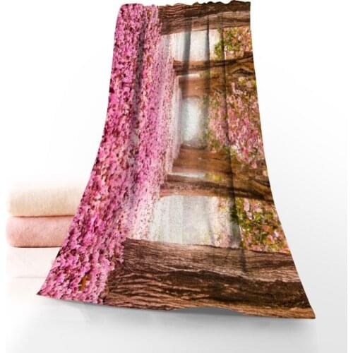 Flowering Trees Towels Microfiber Bath Towels Travel,Beach,Face Towel Custom Creative Towel Size 35X75cm And 70X140cm