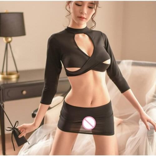 Porno Pleated Skirt Cosplay mini girl Sexy Lingerie Uniforms Sexy Costumes Women Sex Products Sexy Underwear Role play erotic