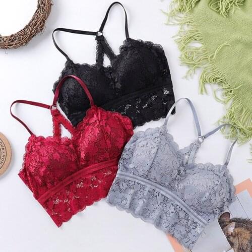 Q 1Pcs Sexy Openwork Lace Back Antiskid Removable Women Wrapped Chest Nylon Invisible Bra No Steel Ring Bra Bandeau Tube Top