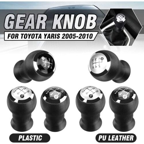 5/6 Speed MT Gear Shift Knob Shifter Lever Knob Head Gearstick For Toyota Yaris Auris 2005 2006 2007 2008 2009 2010