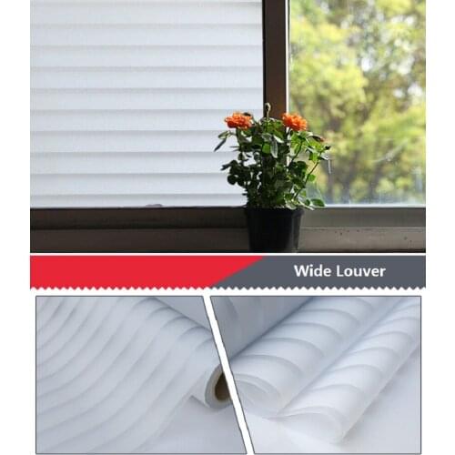 Self-Adhesive Window Covering Wide PET Louver Water-Proof Private Explosion-Proof Window Film For Home Office Restaurant Market