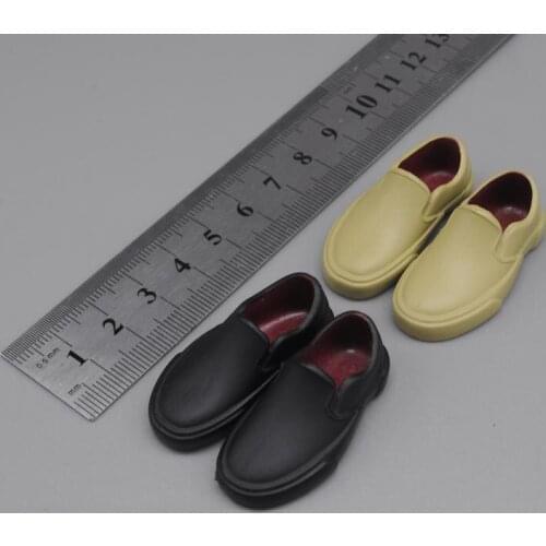 For Sale Scale 1/6th Fashion Trendy Yellow Black Color Hollow Shoes Boots For Usual 12inch Doll Figures Collection