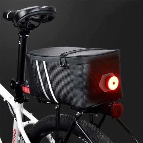 8L Bicycle Rear Seat Bag Cycling Bike Rear Rack Trunk Pannier Large Capacity Travel Luggage Carrier Handbag Shoulder Bag