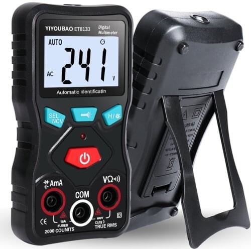 ET8133 Digital Multimeter Tester Autoranging True RMS Automotriz Capacitance Multimetro NCV DATA HOLD LCD Backlight+Flashlight