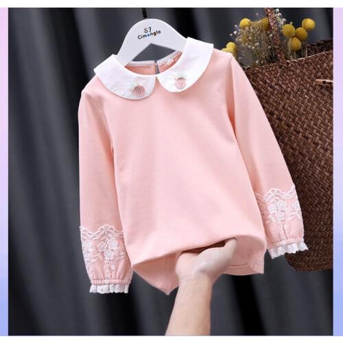 2021 Spring Summer Baby Shirt for Girl Kid Clothes Fashion Top New Girls Shirt Long Sleeve Children Casual Costume Clothing W145