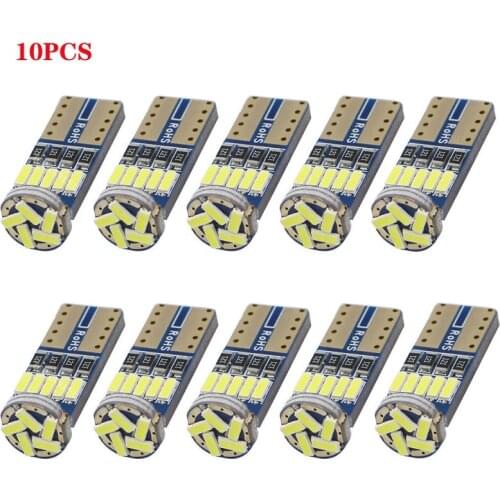 10PCS Car Auto LED 194 168 W5W T10 Canbus t10 15smd 4014 LED Parking bulb External Light 15led smd No Error Wedge car-styling