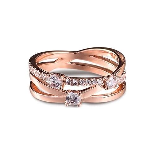 100% Real 925 Sterling Silver Sparkling Triple Band Crystal Rings for Women Original Jewelry Wedding Party Gift 2021 New