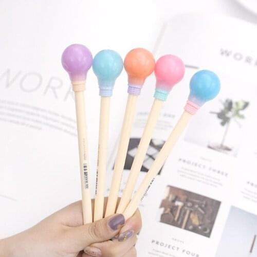 3pcs BZNVN Kawaii Stationery other jelly fresh candy color lollipop neutral pen black ink pen 0.5mm