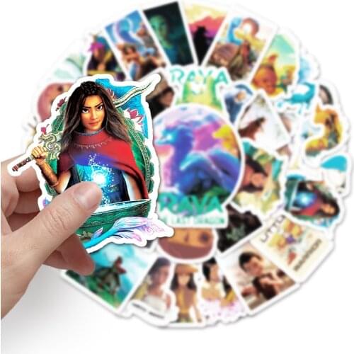 50pcs Disney Raya and The Last Dragon Sticker Cartoon Anime Figure Doodle Luggage Scooter Car Refrigerator Decoration Stickers