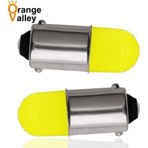 500pcs BA9S LED 12929 COB Round 3D T4W Car light LEDs License Plate Lamps Turn Signal Bulb Parking Lights Door Lamp White DC 12V