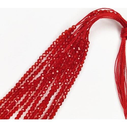 Top quality All Colors 2mm Ball Faceted Crystal Glass Beads Loose Spacer Round Bead For Jewelry Bracelet Necklace Making