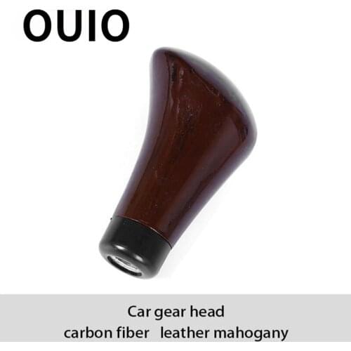 OUIO NEW 1PC Carbon Fiber Car Gear Knob Shift Lever Cover For Hyundai Solaris I30 creta IX25 Suzuki Swift SX4 Lada Vesta Granta