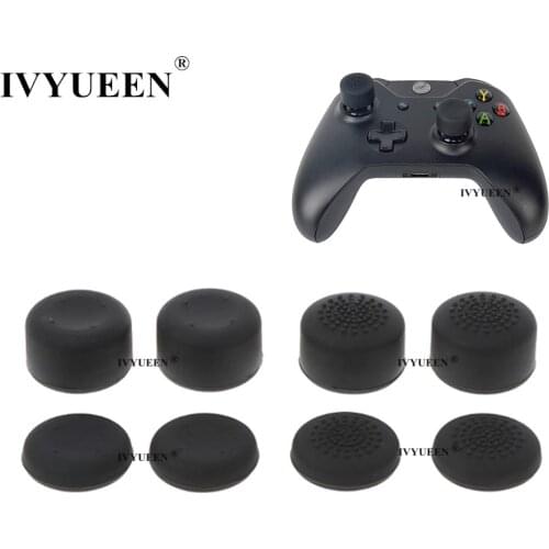 IVYUEEN 8 Pcs Black Analog Stick Joystick Cover for XBox One Series X S Elite Controller Gamepad Analogue Thumbsticks Caps Grips
