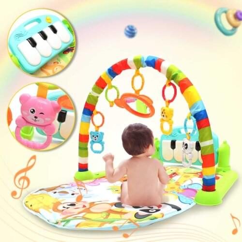 Baby Play Mat Carpet Music Puzzle Mat With Piano Keyboard Educational Rack Toys Infant Fitness Crawling Mat Gift For Kids Gym