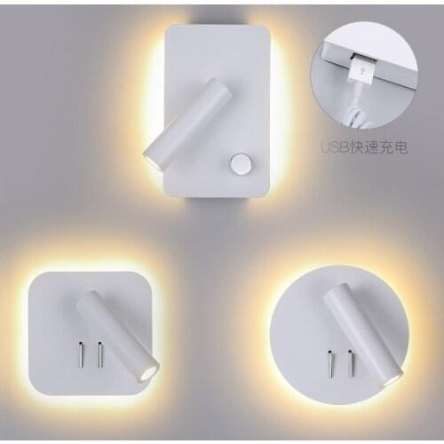 Creative wall lamp bedside lamp bedroom fashion decoration personality hotel wall with switch Bedside reading lamp CL5251037