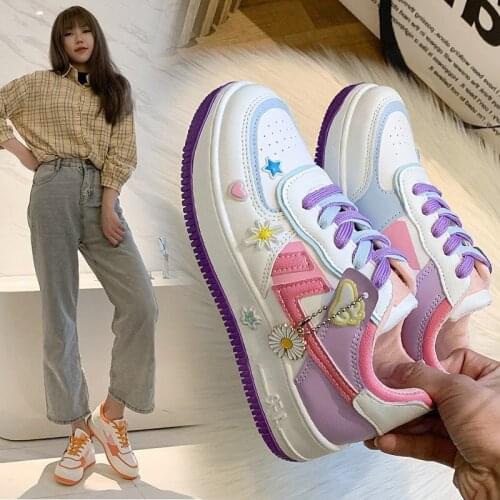Lightweight White Shoes Women Spring 2021 Korean Harajuku Style Student Casual Shoes