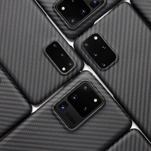 Luxury Carbon Fiber Case For Samsung Galaxy S20 Plus S20 Ultra S20+ S20 Matte Aramid Fiber Case Ultra Thin Light Phone Cover