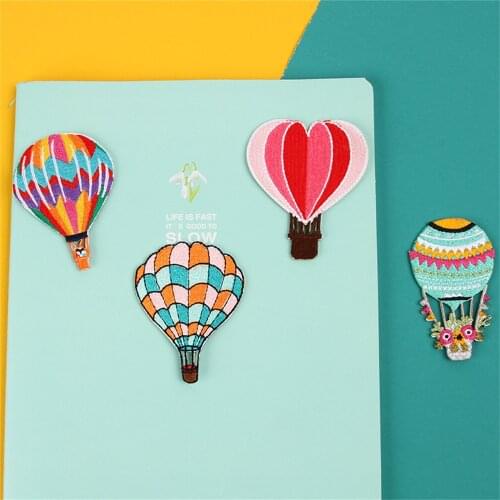 Maxsin 1 Pc High Quality Embroidery Cute Hot-air Balloon Sticker Garment Accessories Clothes Patch Decorative Appliques DIY