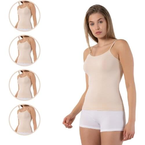 FORMeasy 4 Pack Beige Seamless Singlet
