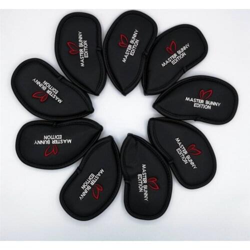 MBE Golf Irons Head Covers Master Bunny Edition Iron Complete Set Covers Waterproof PU Iron Headcover #4-9PAS 3 Colors