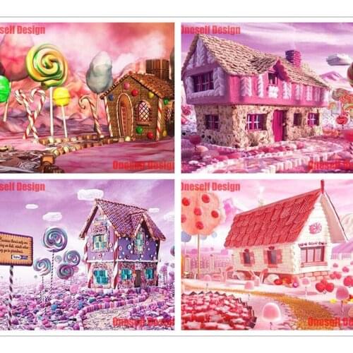 Popular sweet house 5d diamond painting full square Candy house diy diamond embroidery full set Candy house 5d diamond art kit