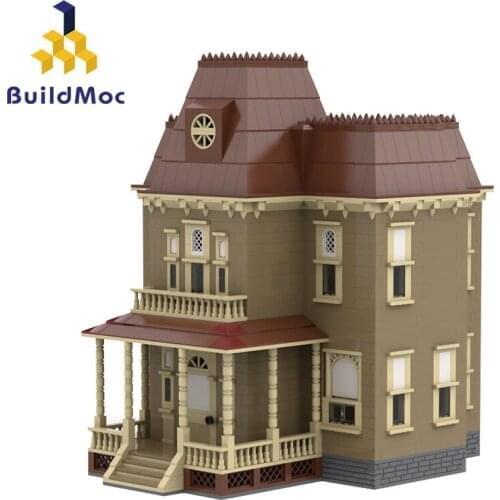 New MOC-27789 Psycho House Toy Building Blocks of Movie Star Project Iconic Building Model for Childrens Birthday Gifts