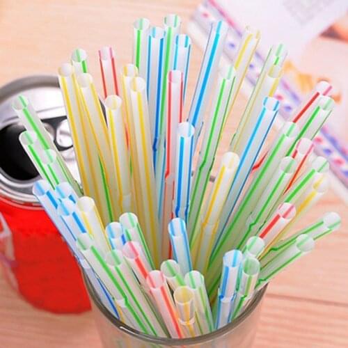 Plastic Straws Flexible Plastic Drinking Straws, Long Disposable Straws Party Supplies Decorations Plastic Drinking Supplies