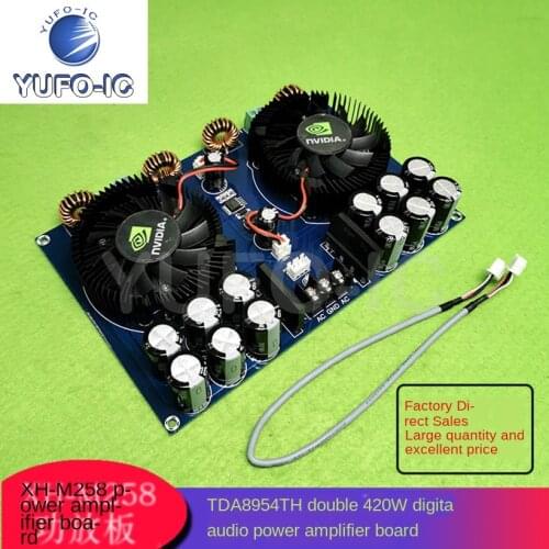 1pcs XH-M258 Amplifier Board TDA8954TH Double 420W Digital Audio Power Amplifier Board chun hou ji Power Amplifier Board