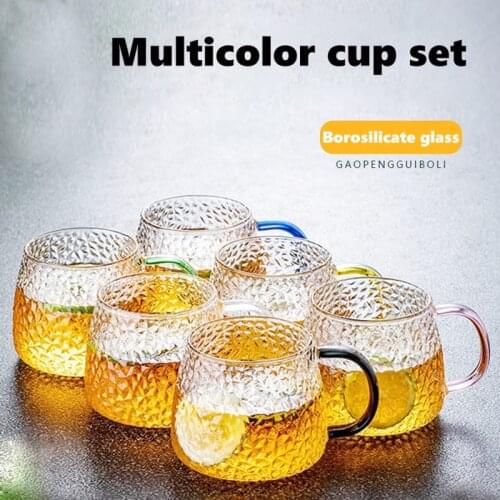Transparent Thickened Heat Resistant Glass Cup Coffee Mug Beer Tumbler Wine Cocktail Vodka Drinkware Champagne Glasses Cute Cups