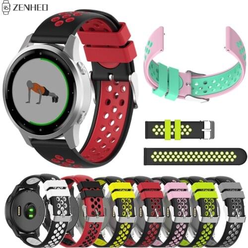 22mm 18mm Sports Silicone Strap For Garmin Vivoactive 4 4S Smart Watch Band Replacement Watchband For Garmin Venu 2 2S