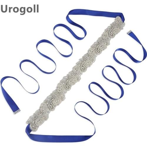 Luxury Rhinestone Wedding Belts Flower Satin Wedding Dress Bridal Ribbon Belt Party Bridesmaid Dress Girdle Lady Accessories